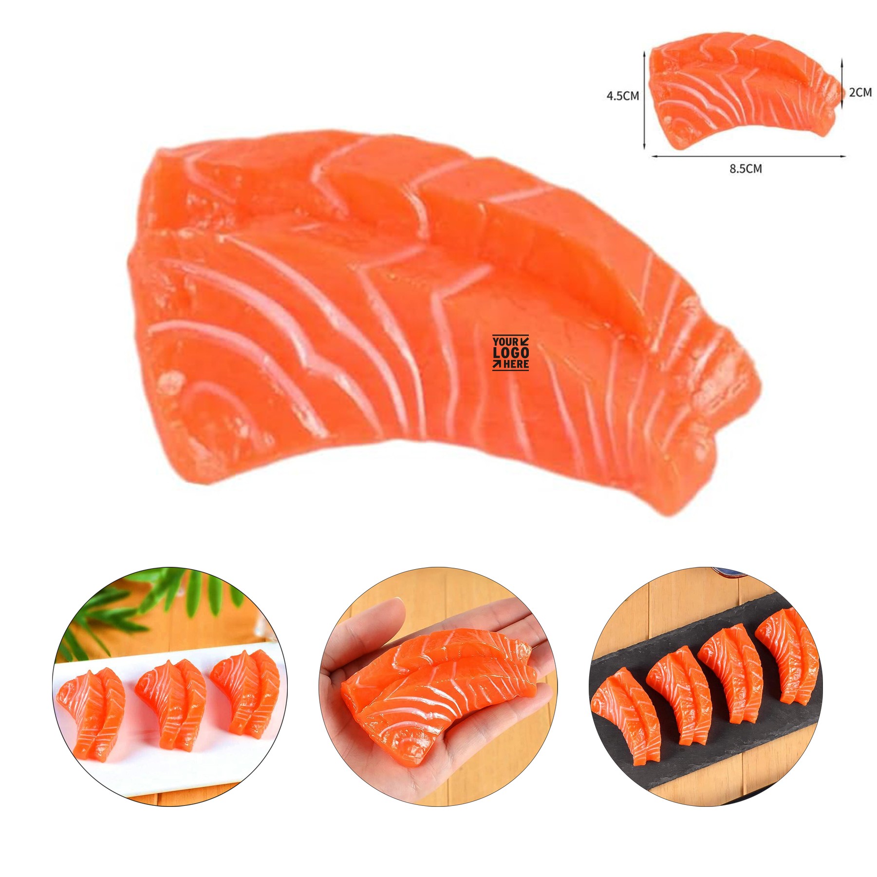 6 Pcs Fake Fish Meat Food Model 2