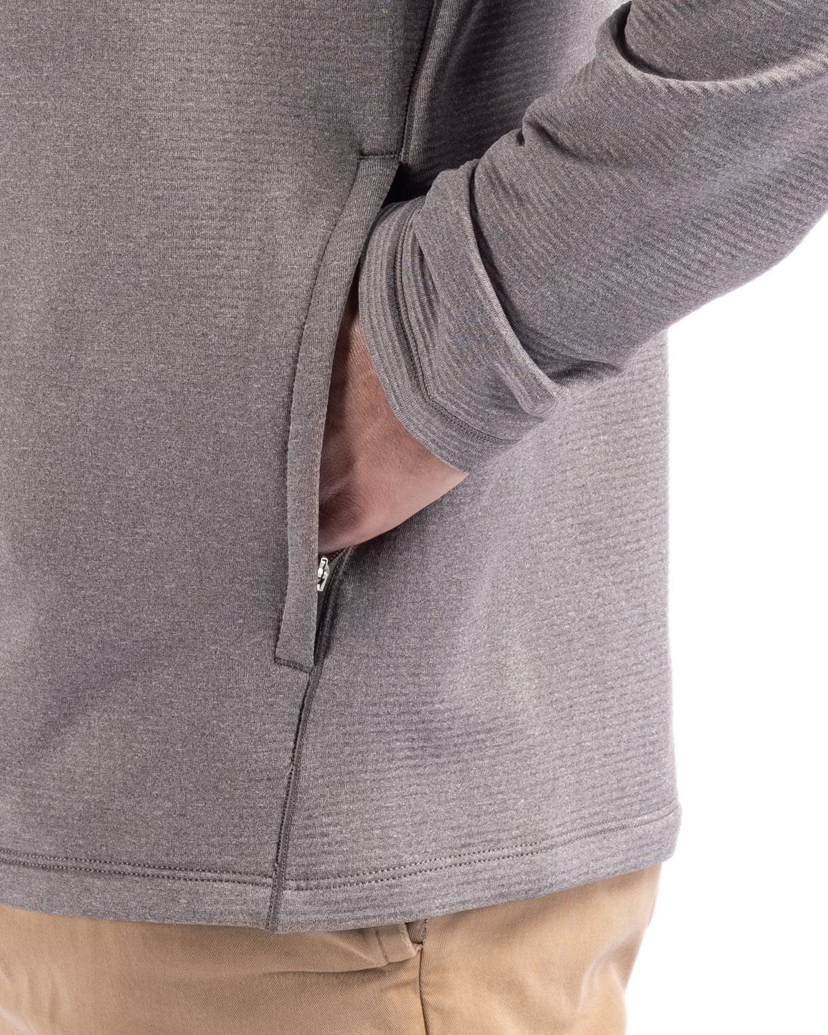 Cutter & Buck Peshastin Recycled Grid Fleece Mens Full Zip Jacket 23