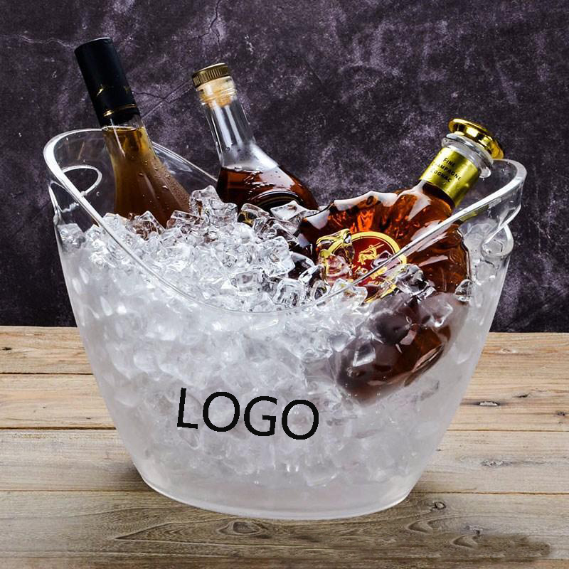 8L Clear Plastic Ice Bucket for Wine Champagne or Beer Bottles 1