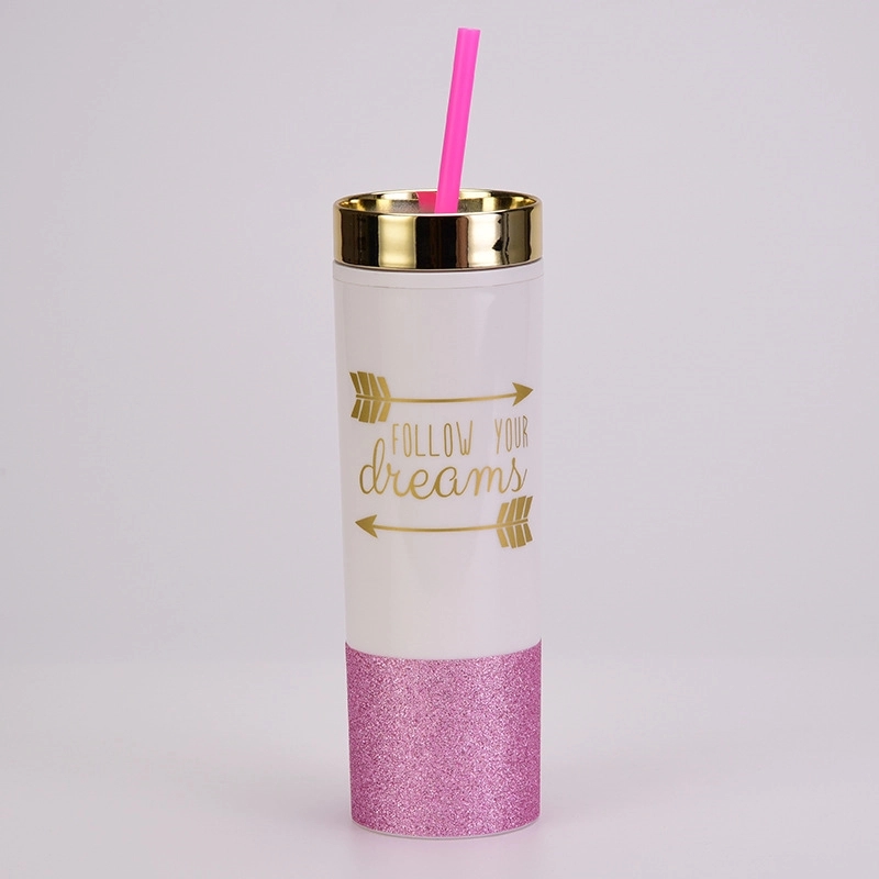 Custom AS Plastic Material Straw Tumbler 8