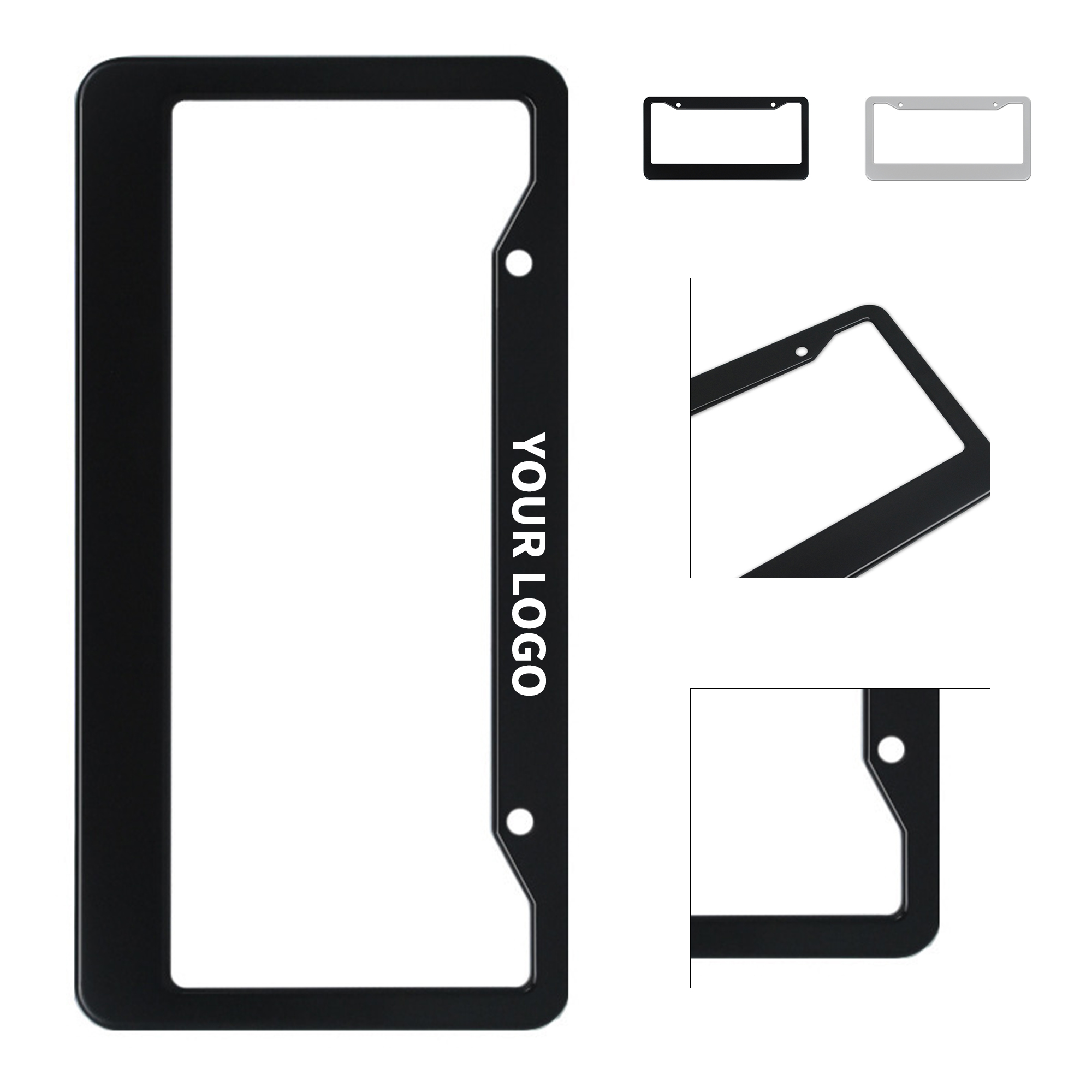 Stainless Steel License Plate Frame 12.2" By 6.25" 1