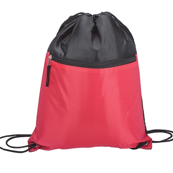 Front Zipper Pocket Drawstring Sportpack 8