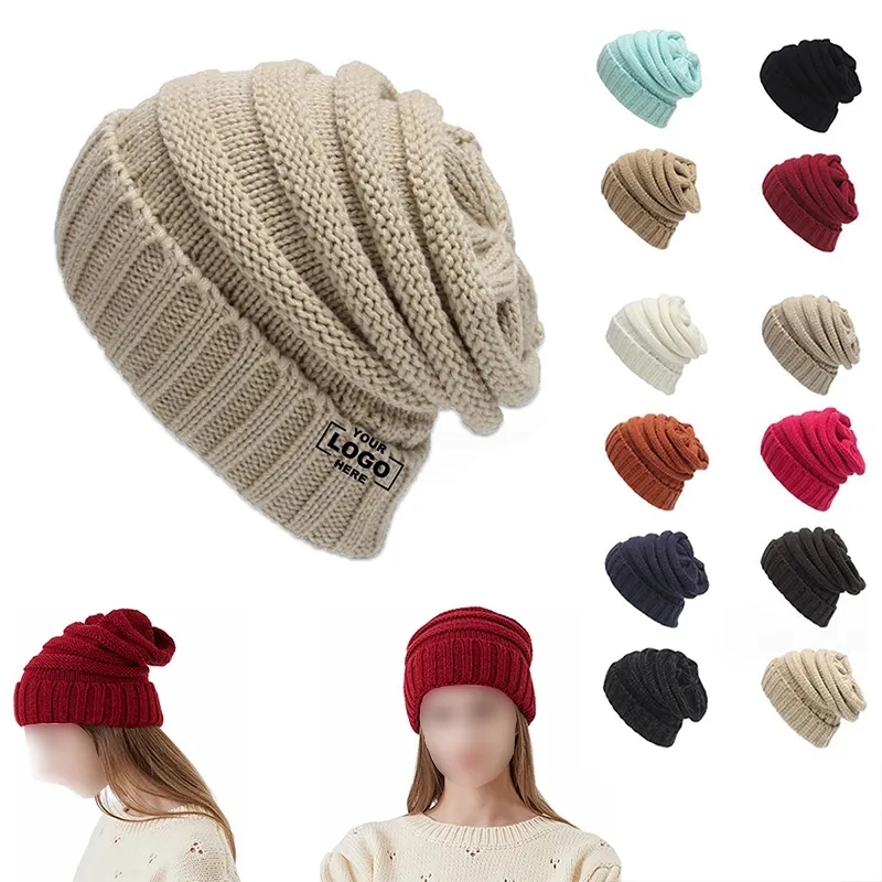 Unisex Winter Warm Cable Knit Slouchy Skull Beanie Cap Hat 6