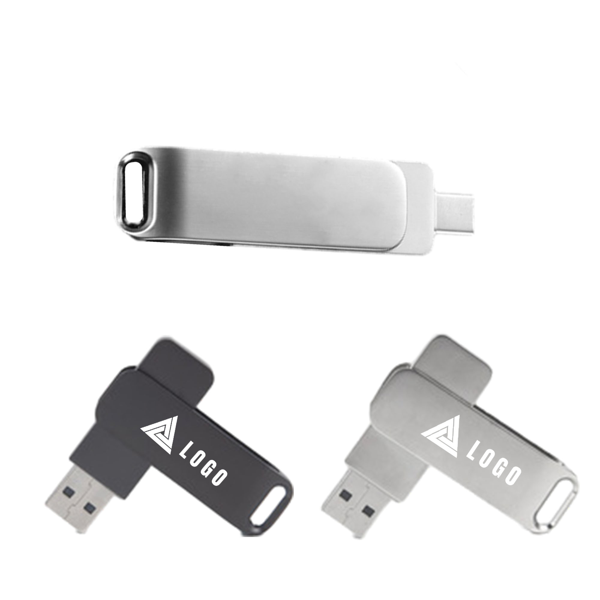 Creative Custom Metal Rotating 8G USB Flash Drive 2