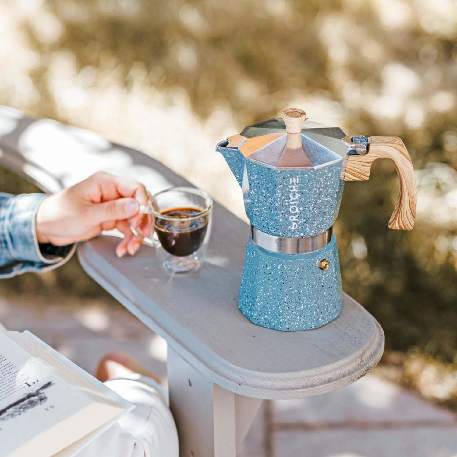 GROSCHE® MILANO Stone 3 Cup Stovetop Moka Pot Espresso Coffee Maker 3