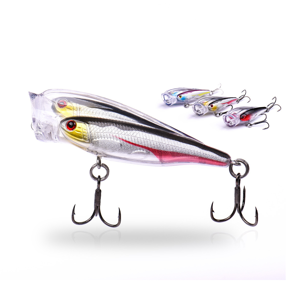 12 Gram Popper Fishing Lure with Treble Hooks 2