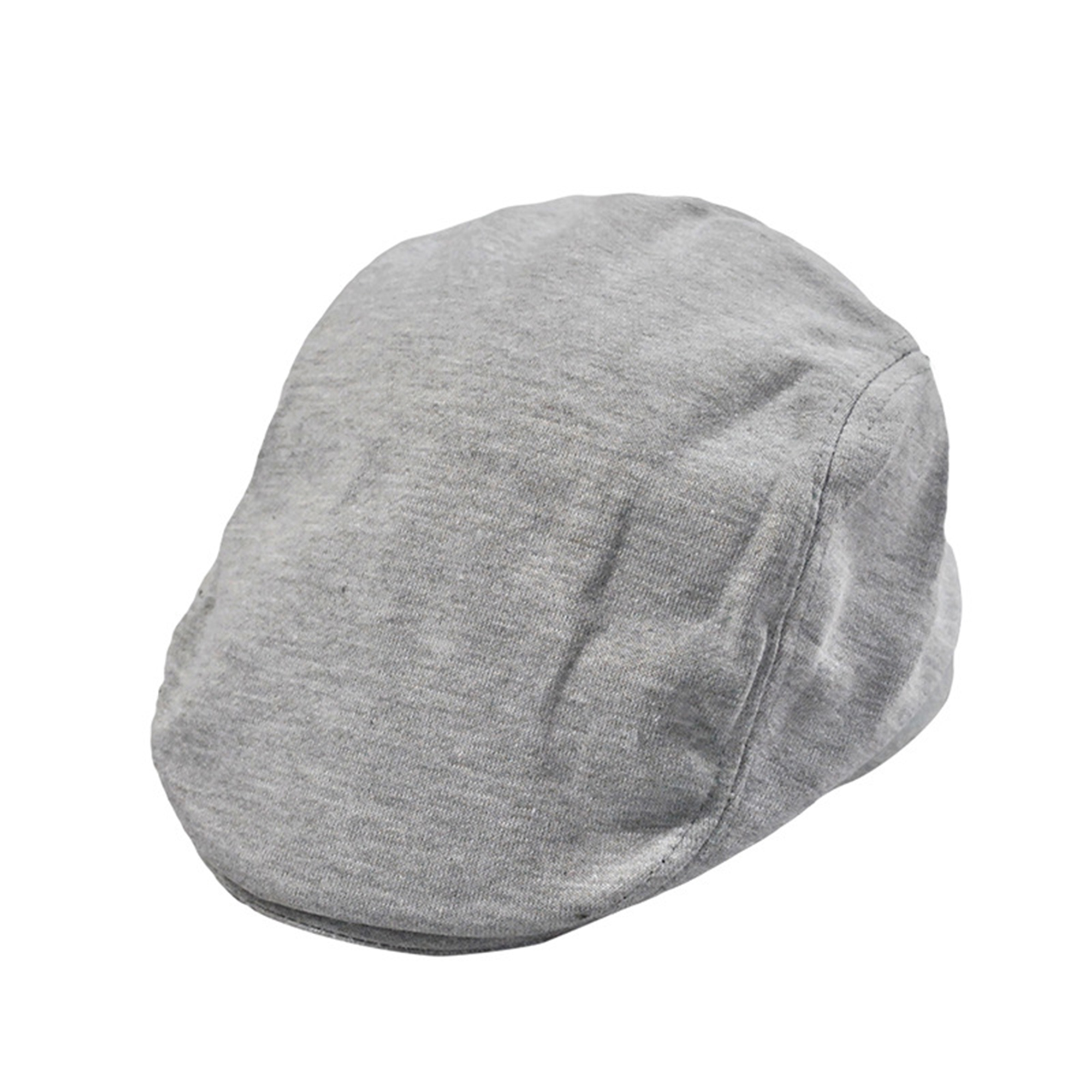 Polyester Flat Crown Newsboy Cap With Elastic Back 10.2" x 4.3" 4