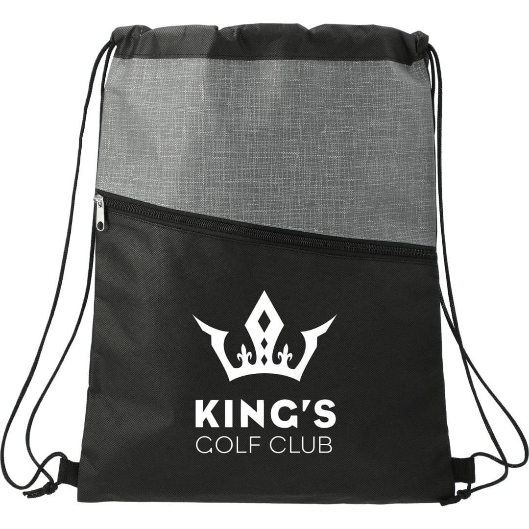 Cross Weave Zippered Drawstring Bag 11