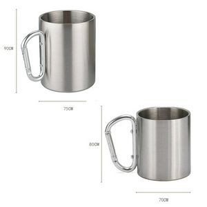 10 Oz. Carabiner Handle Stainless Steel Mug 2