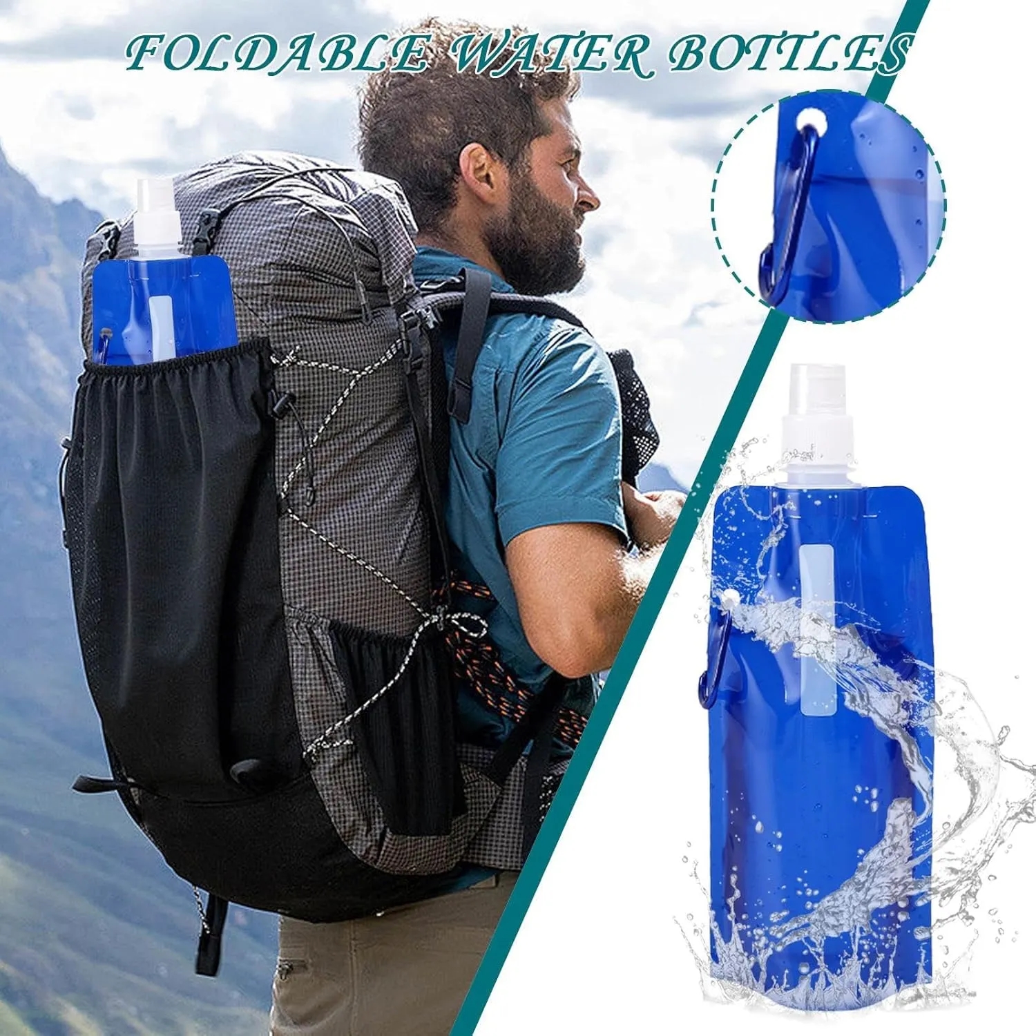 17oz Portable collapsible water bag 6