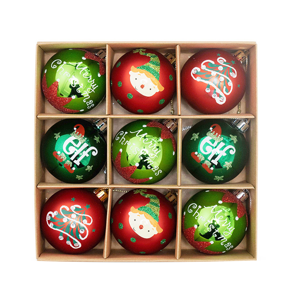 Christmas Tree 9pcs 6cm Colored Balls 2