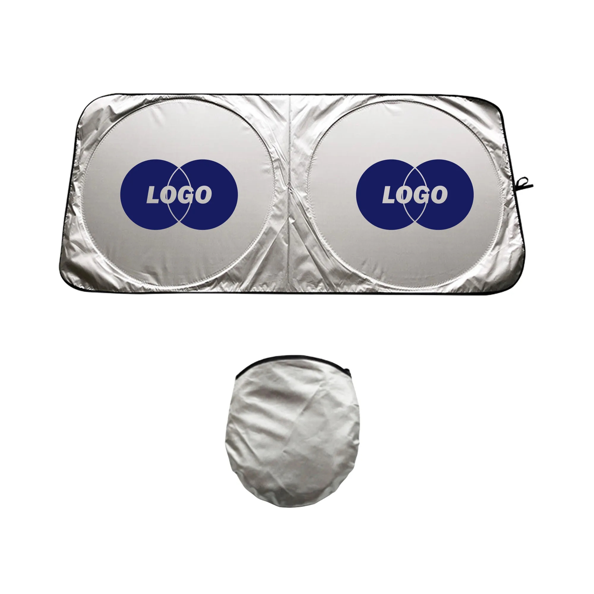 Large Foldable Truck Sunshade With Pouch 2