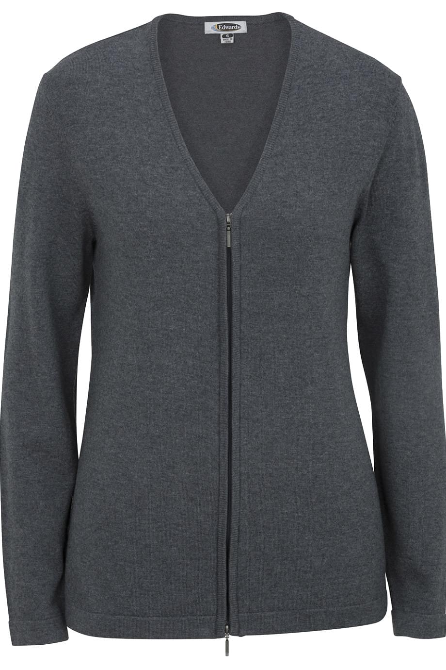 Ladies Full Zip V-Neck Cardigan Sweater