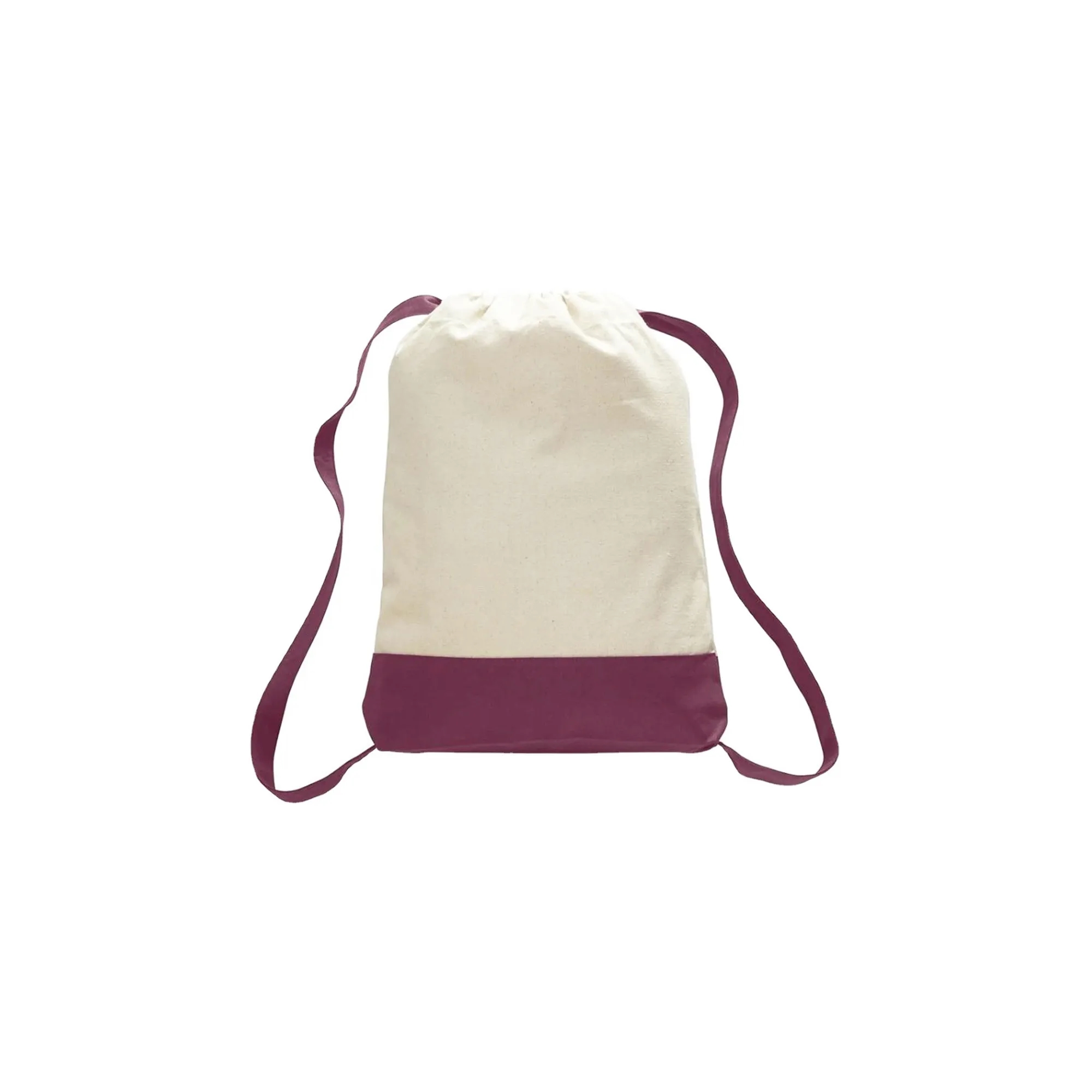 Waterproof Sport Cotton Canvas Drawstring Backpack 7