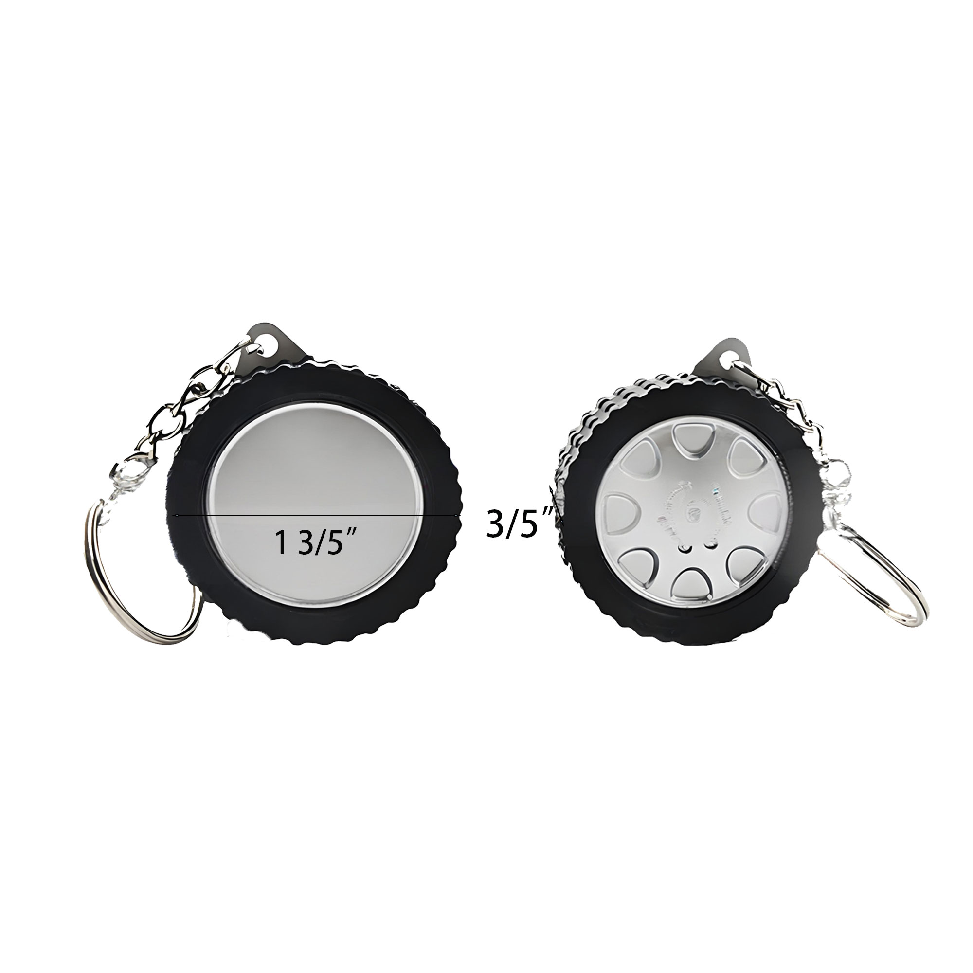 3ft Tire Keychain Steel Tape Measure 2