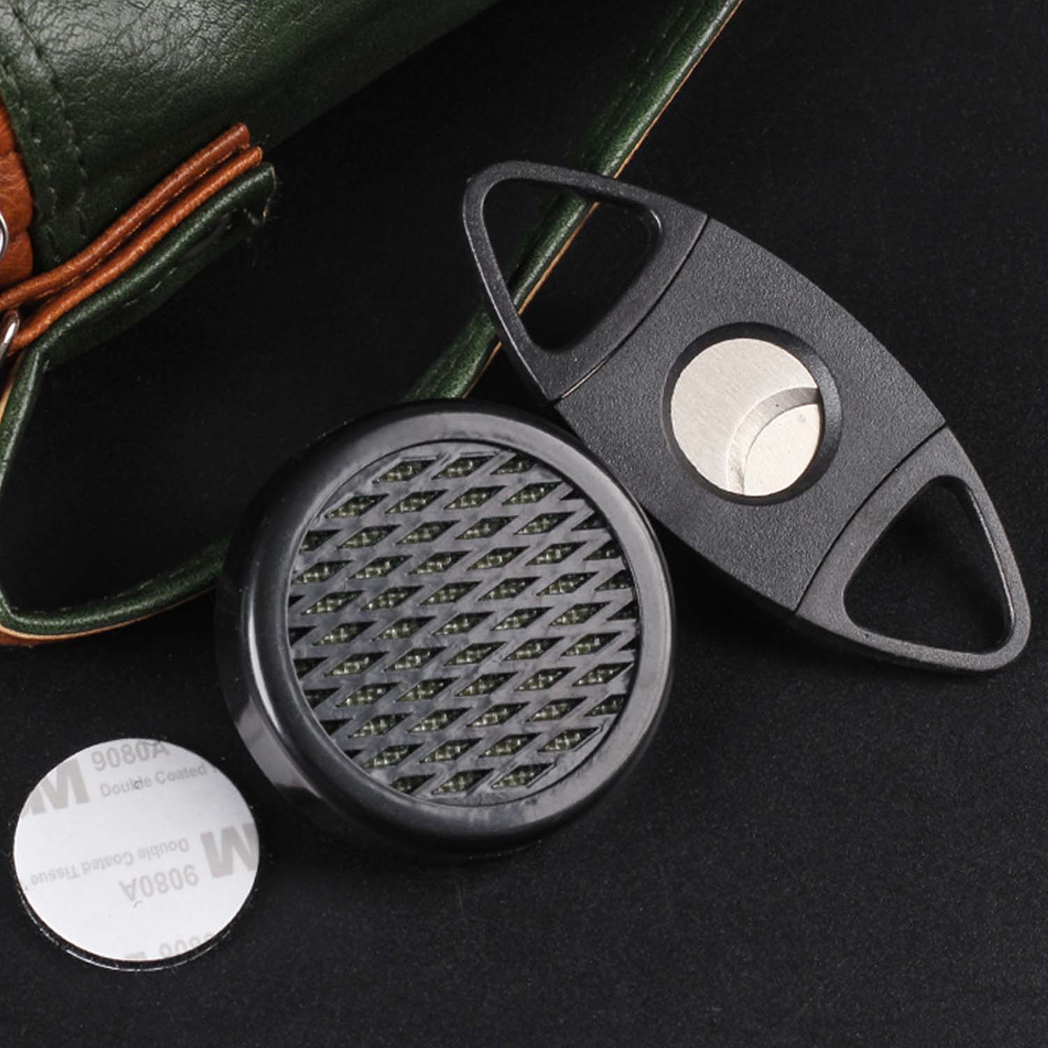 PU Leather Portable Golf Ball Pouch Storage Bag 2