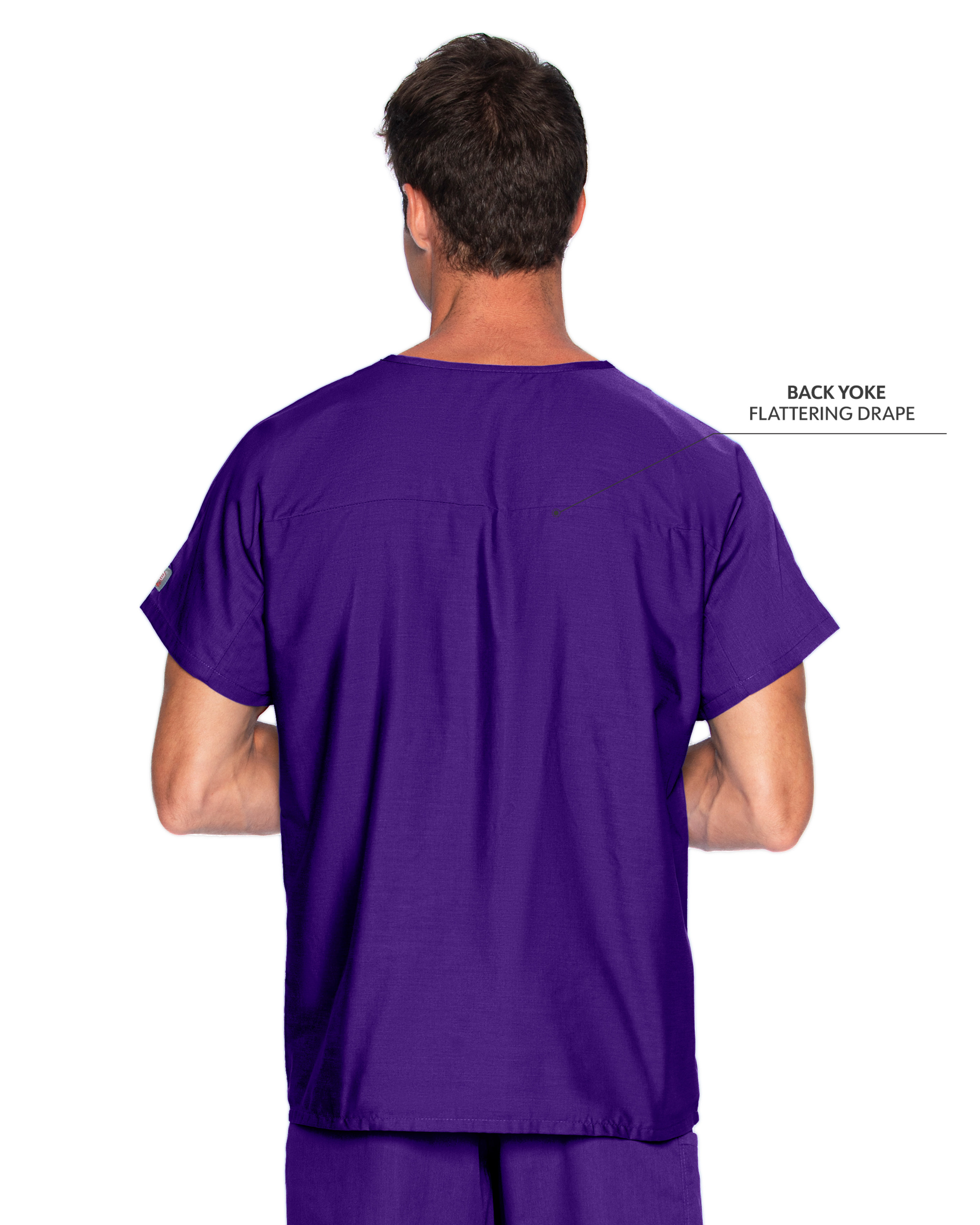 Landau - ScrubZone - Unisex One-Pocket Dolman Sleeve Tuckable V-Neck Top 33