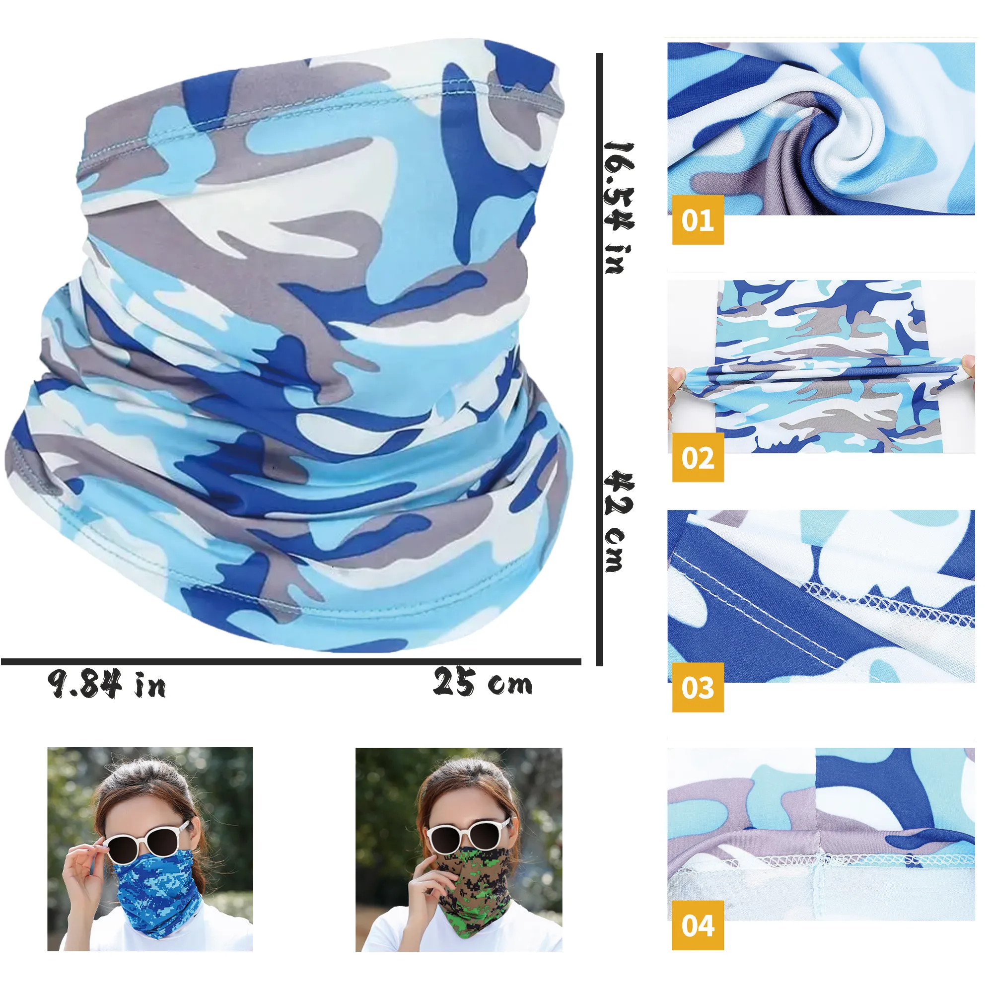 Outdoor Camouflage Ice Silk Neck Gaiter Face Mask 2