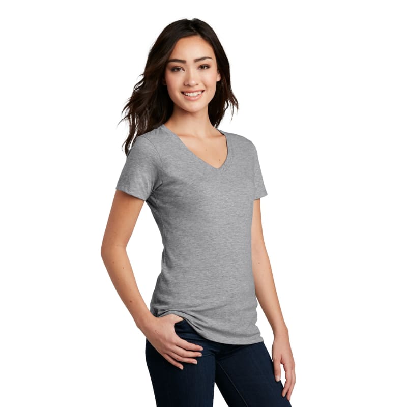 District Women's Perfect Blend CVC V-Neck Tee. 34