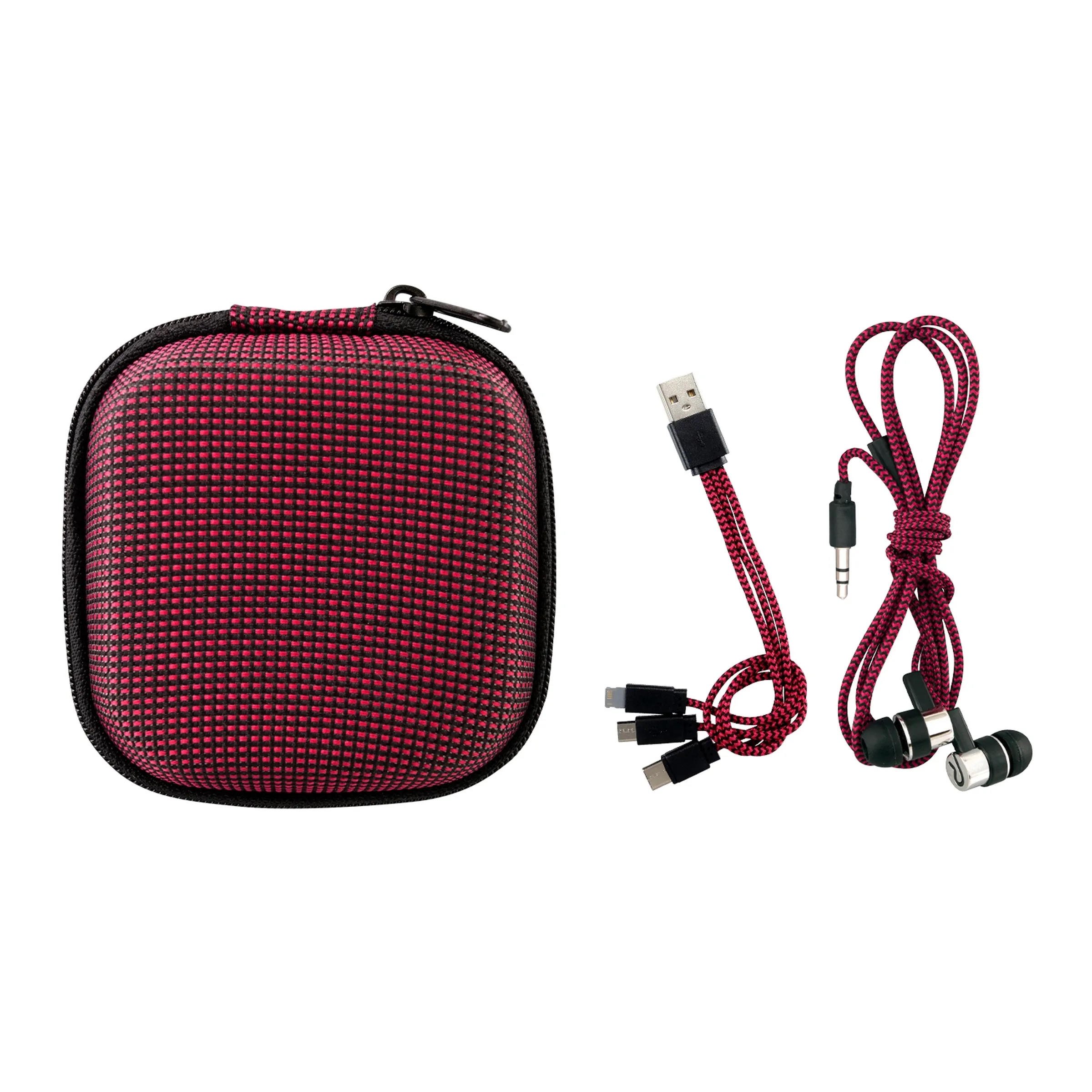 TEXTURED CHARGING CABLE EAR BUD KIT 2
