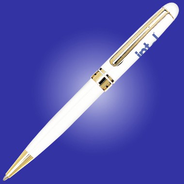 EBONY BRASS PEN - WHITE FINISH 2