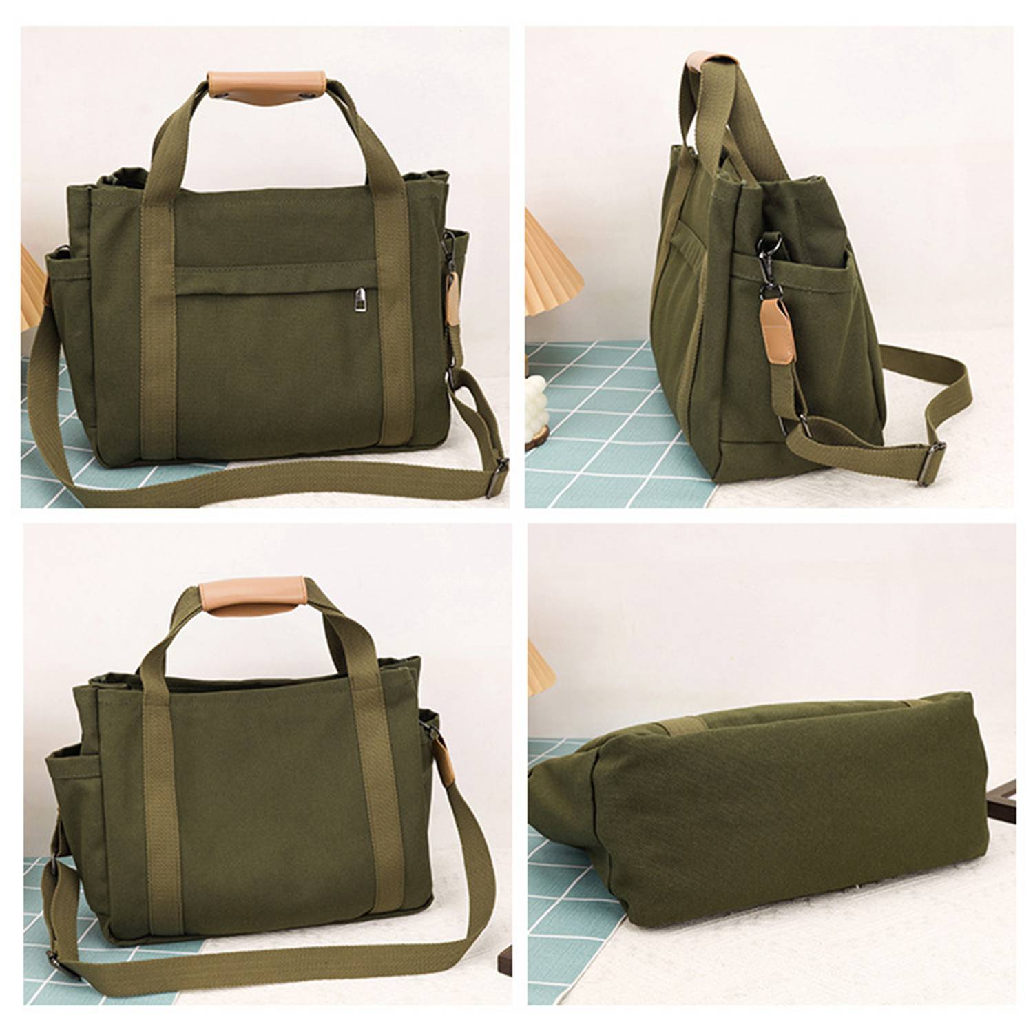 Canvas Crossbody Tote Bag 3