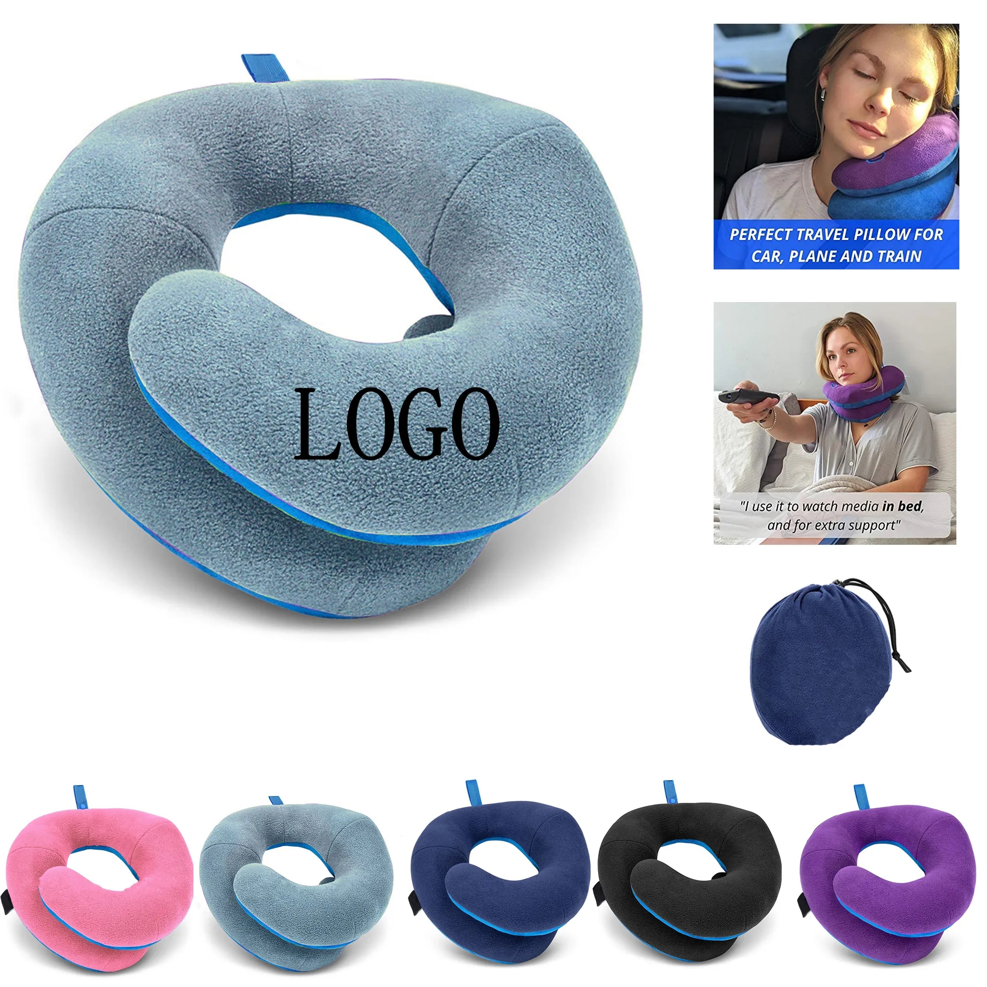 Soft U-Shaped Neck Pillow For Travel 7