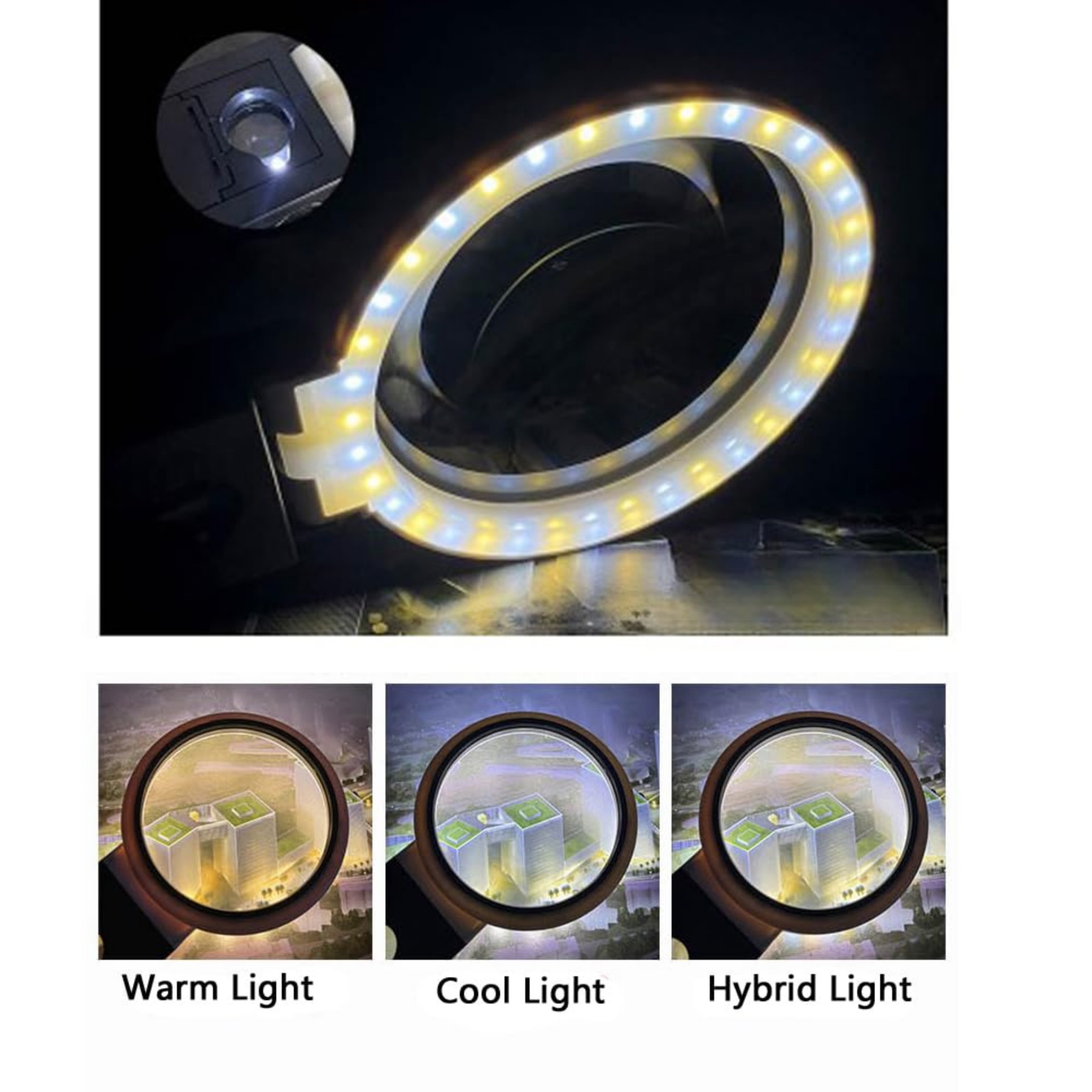 10X 25X Magnifying Glasses With Light And Stand 2