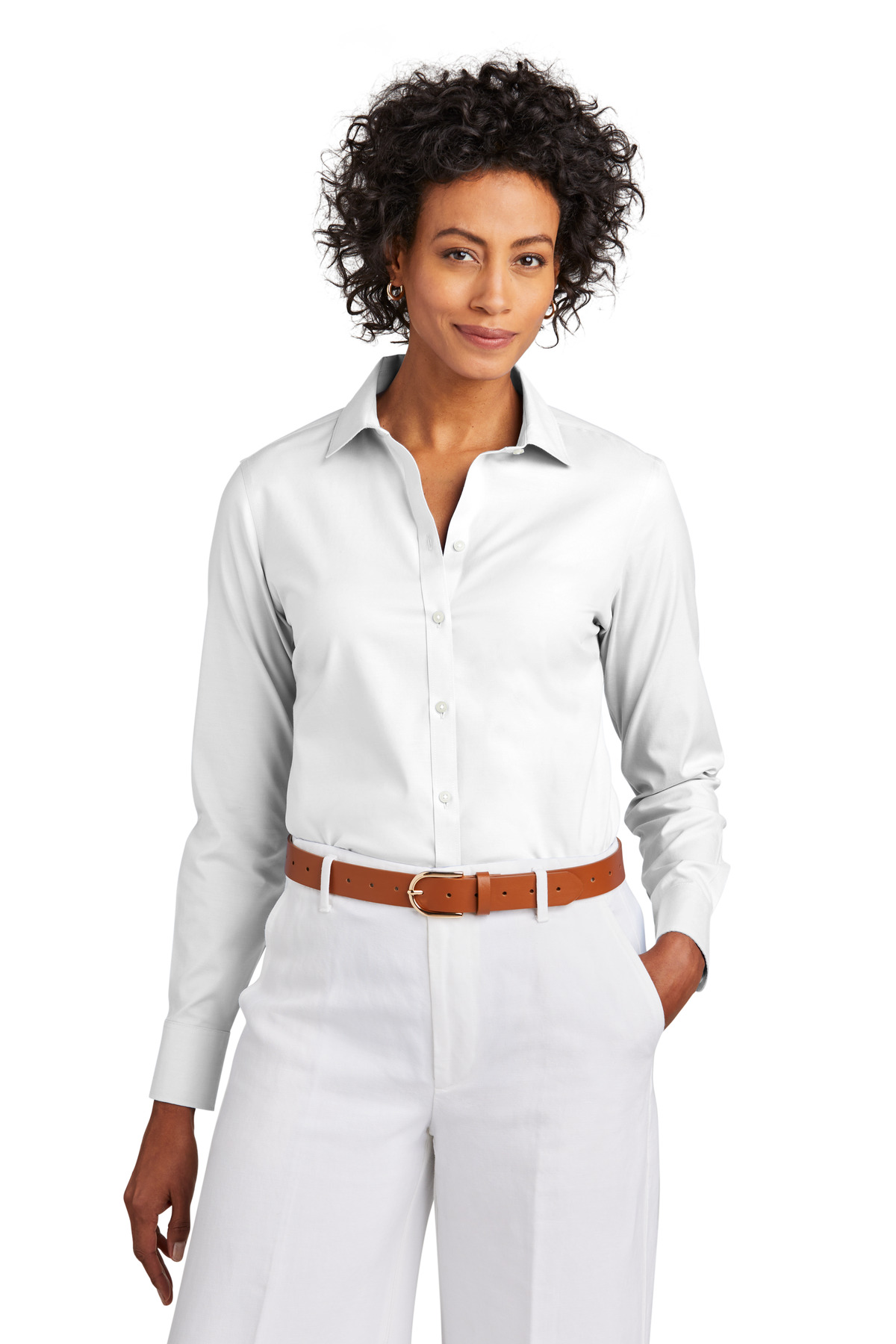 Brooks Brothers Women's Wrinkle-Free Stretch Pinpoint Shirt BB18001 6