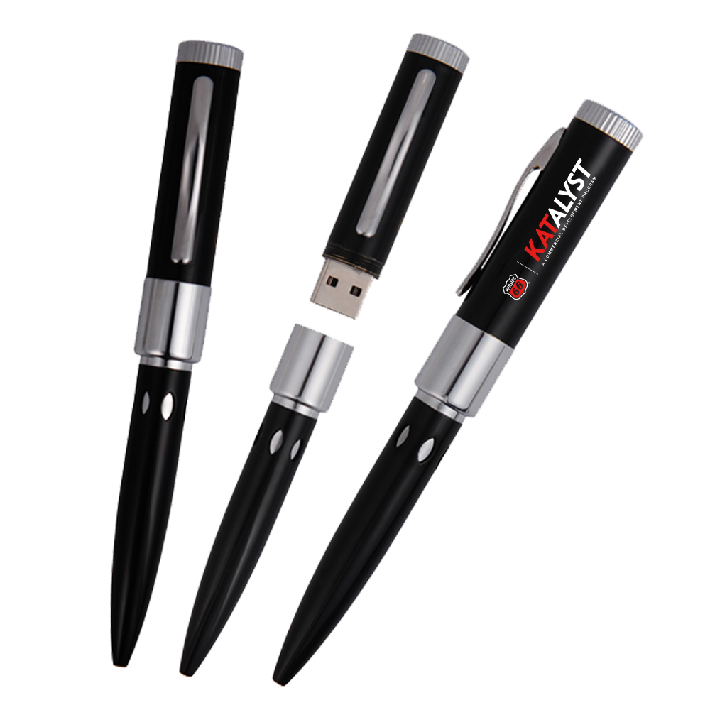 Matteson Office Mate Black USB Screw On Pen 3