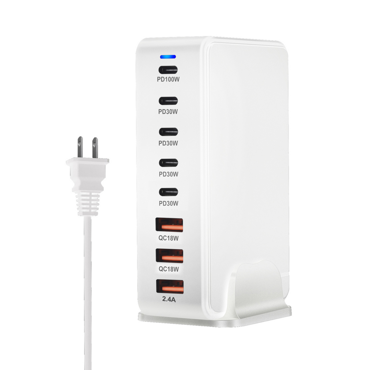 8-Port USB Speed Charge Station - 268 W 5