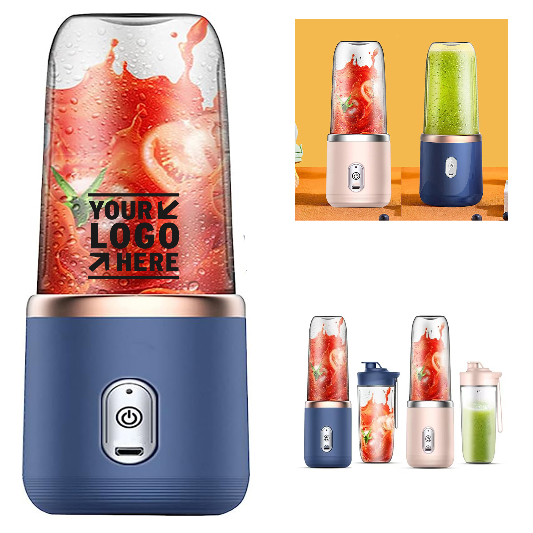 USB Portable Blenders Fruit Juicer USB Rechargeable With 6 Blades 2