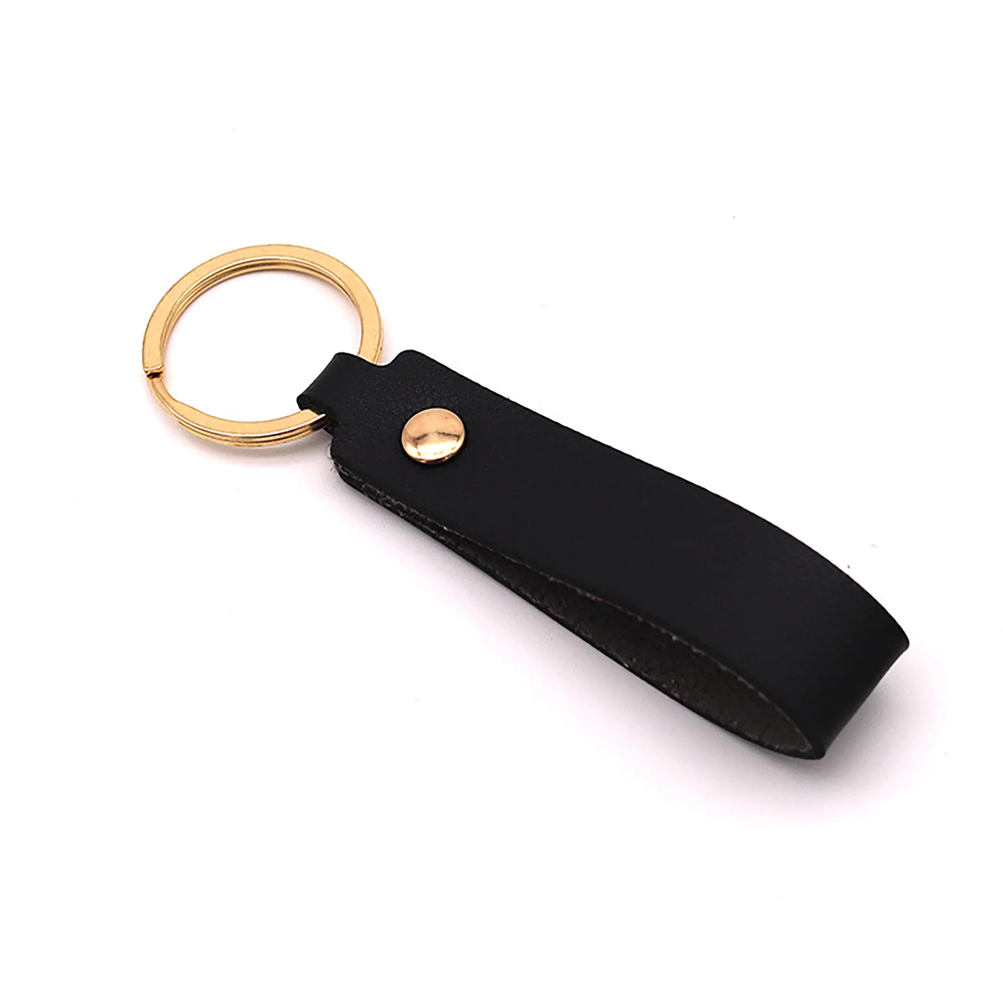 Classic Leather Keychain with Metal Ring and Custom Logo 8