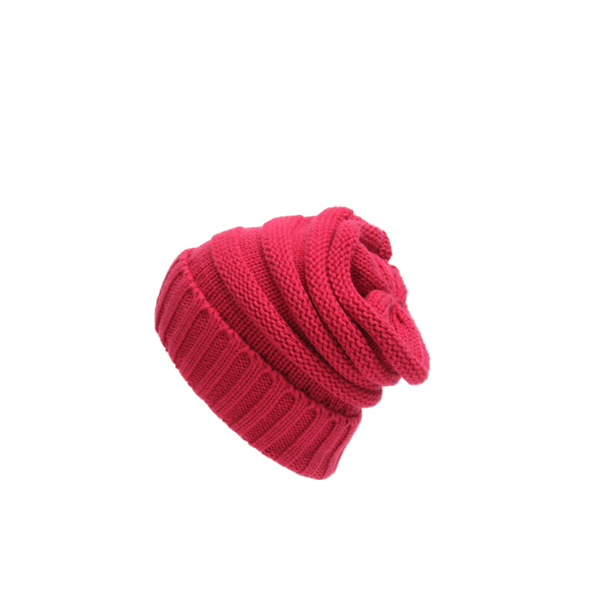 Acrylic Rib Knit Slouch Beanie 16