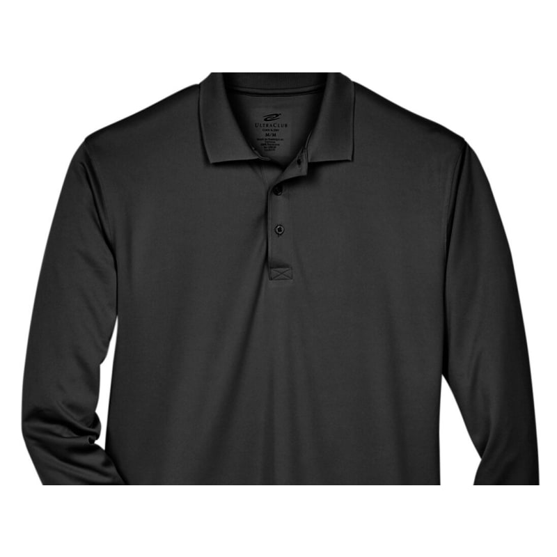 UltraClub Adult Cool & Dry Sport Long-Sleeve Polo 14