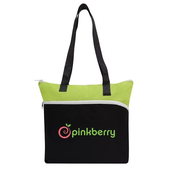 BERMORE LARGE FRONT ZIPPER TOTE 1