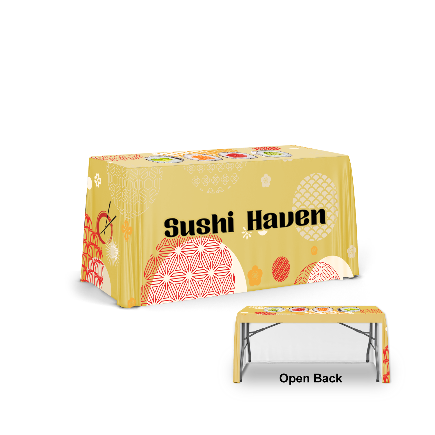 4’ Premium Table Throw (3-Sided)