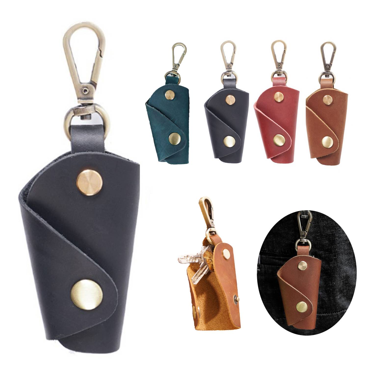 Genuine Leather Mini Keyholder 2