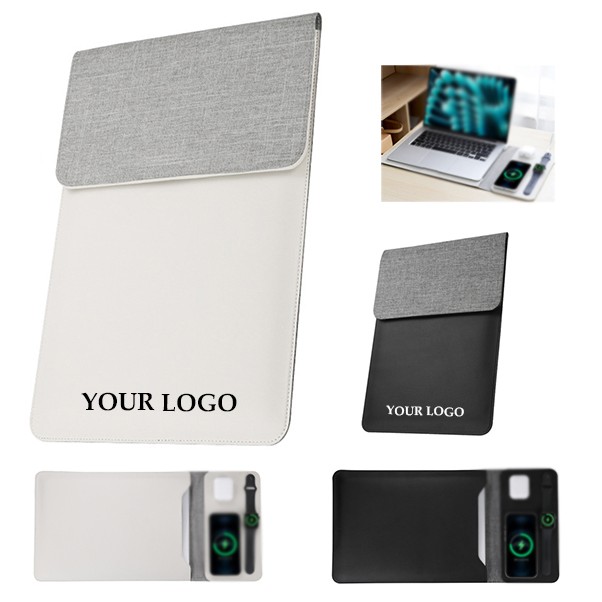 3 In 1 Pu Laptop Sleeve Compatible With Wireless Charging 3