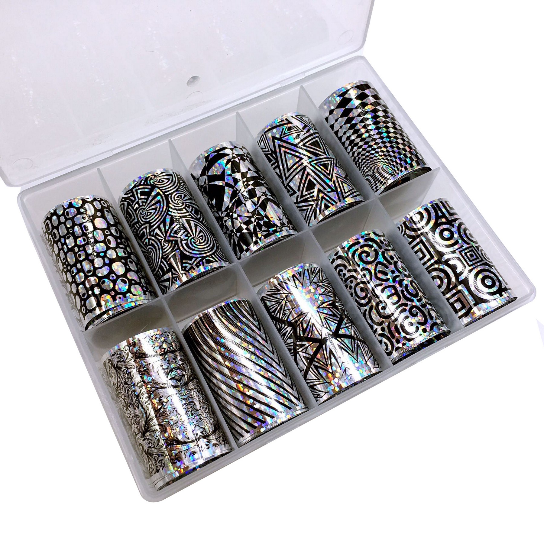 Nail Art Foil Transfer Stickers Set (10 rolls) 3