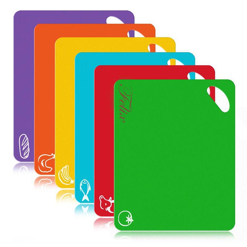 Flexible Plastic Cutting Board Set of 6 2