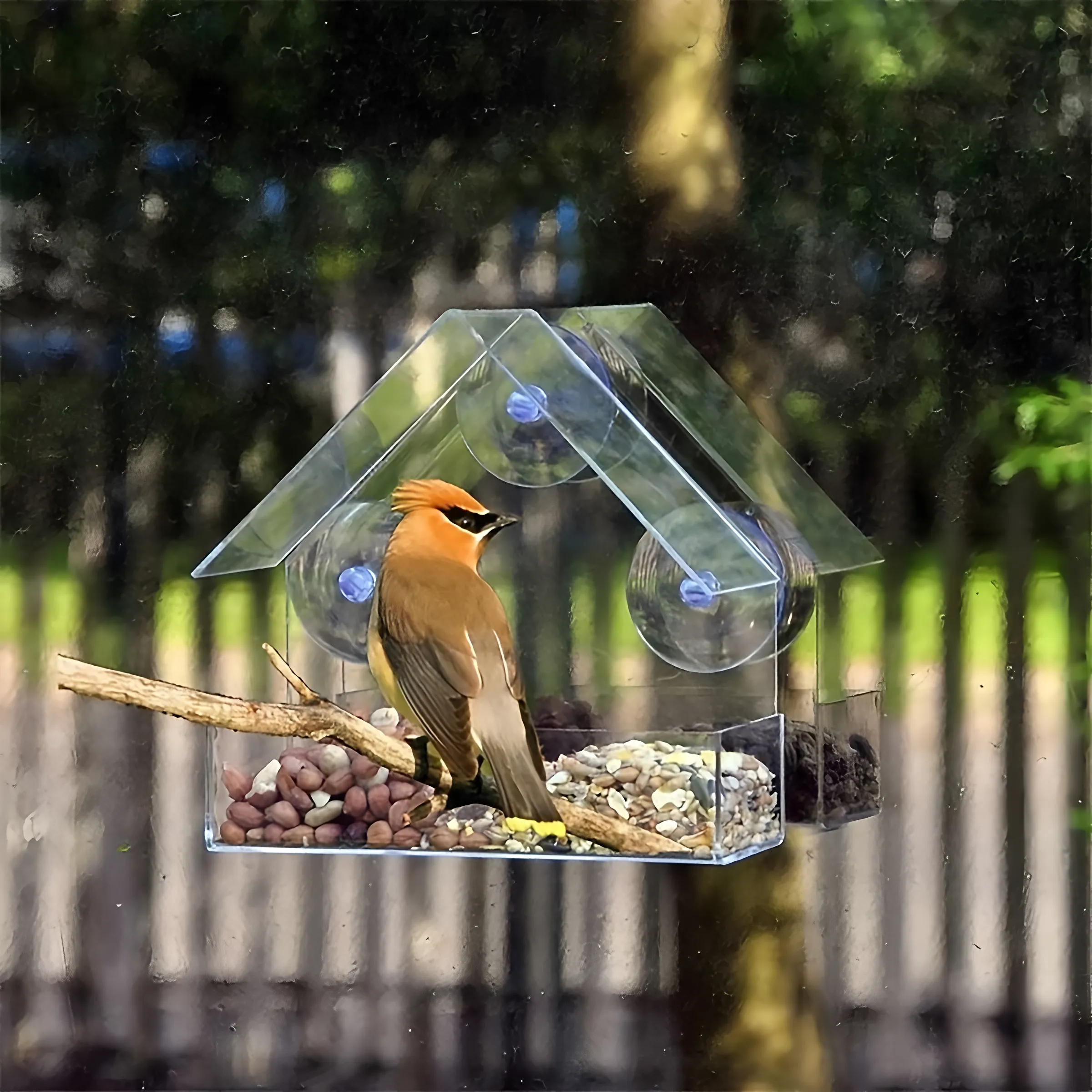 Window Bird Feeder with Suction Cups 7