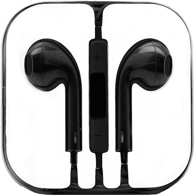 Wired Earbuds with Mic - Black 3.5mm Case 1