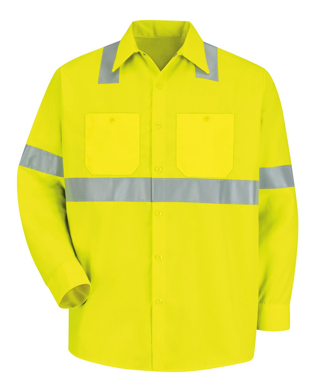 Men's High Visibility Safety Long Sleeve Work Shirt - SS14HV 3