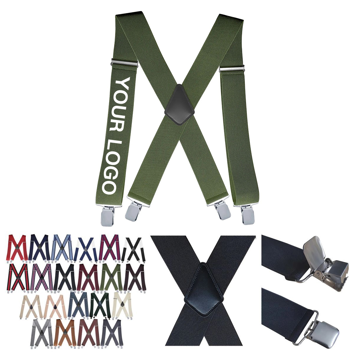 Polyester Elastic X Back Suspenders 47 Inch Long 7