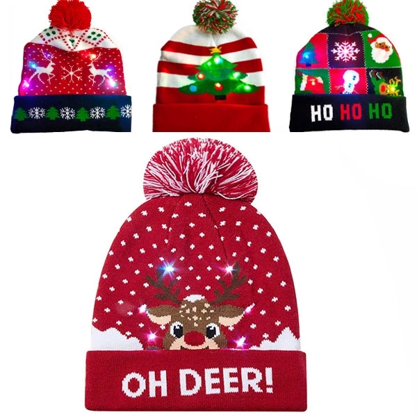 LED Knitted Christmas Beanie 9