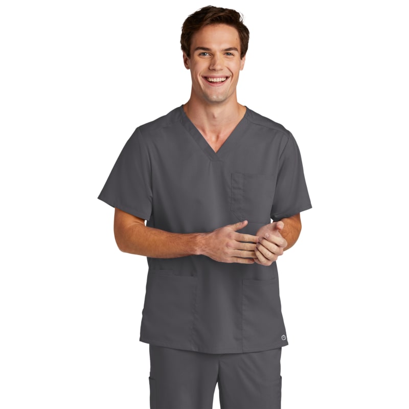 WonderWink Men's Premiere Flex V-Neck Top 9