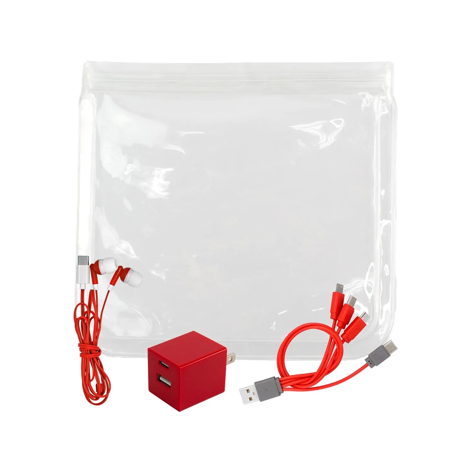 Clear A+C Wall, Cable & Ear Bud Set 13