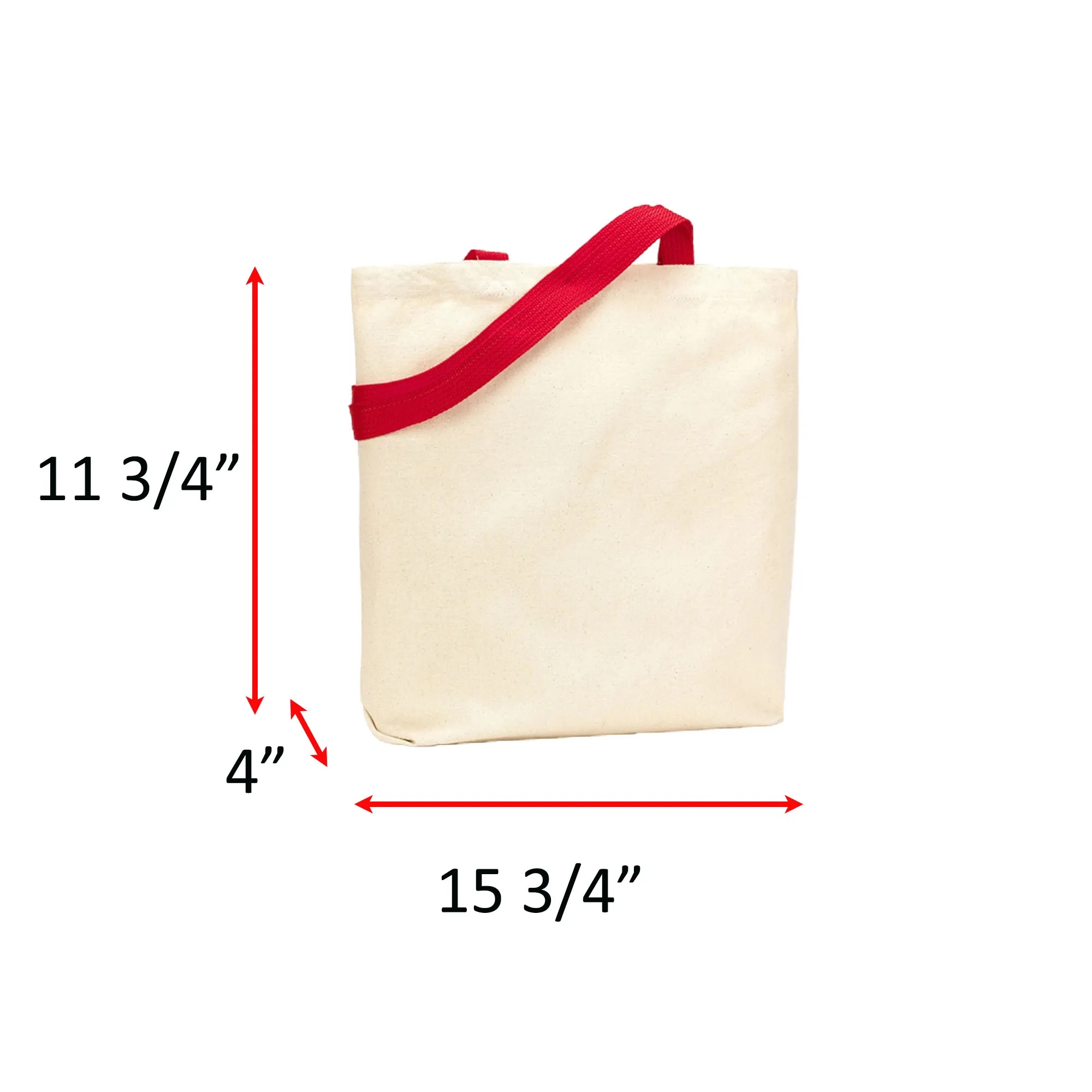 Full Color Sublimation Canvas Tote Bag With Colored Strap 2