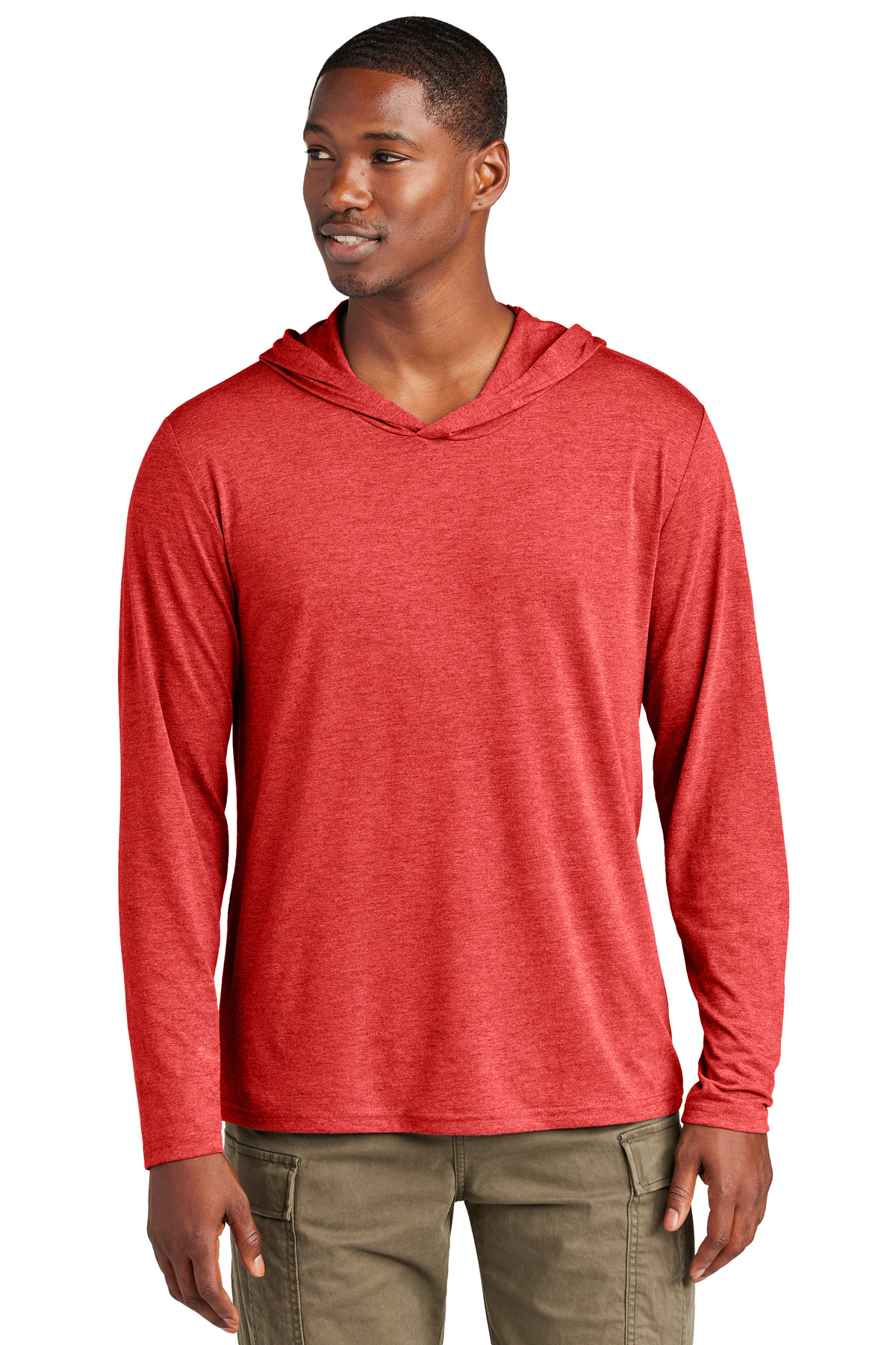 District Perfect Tri Long Sleeve Hoodie. DM139, custom hoodie or sweatshirt with logo imprint 49